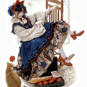 chinese ming dynasty mamianqun dress qi lolita dresses - Jianxi Hanfu