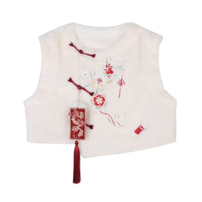 winter white vest chinese style clothes - Jjianxi Hanfu