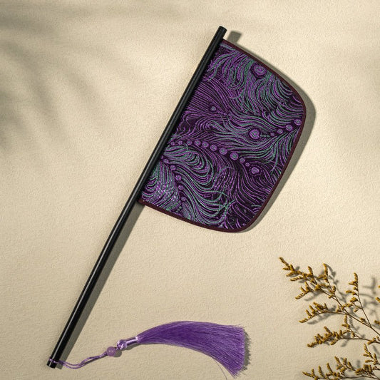 qin han dynasty chinese hand fan waist fan-Jianxi Hanfu
