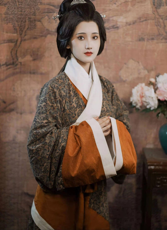 Chinese style women's hanfu robe warring state period robe-Jianxi Hanfu