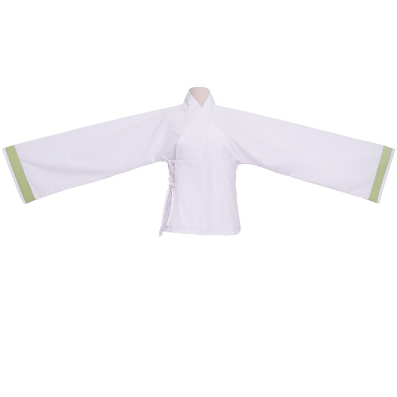 white shirt women's cross collar robe - Jianxi Hanfu