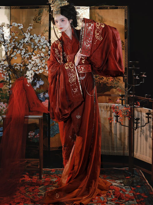 warring state period women's hanfu robe - Jianxi Hanfu