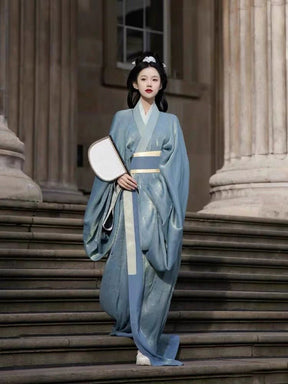 girls' robe Warring States Zhiju Robe- Jianxi Hanfu