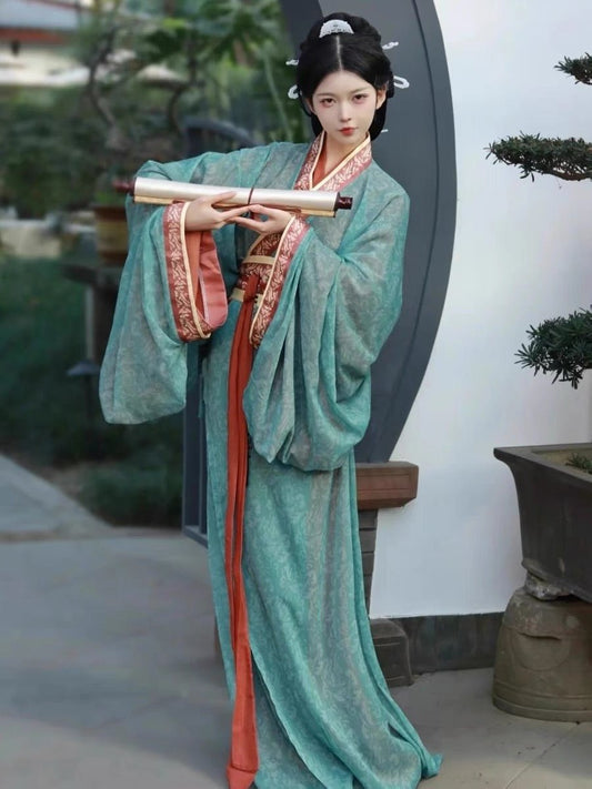 Qin Han Dynasty Warring States Zhiju Robe Su Ming - Jianxi Hanfu