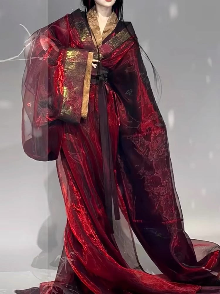 women's hanfu qin han dynasty zhanguopao zhiju-Jianxi Hanfu