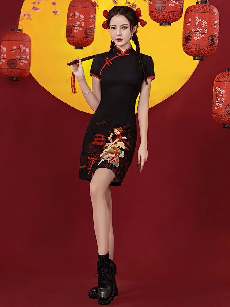 Qipao Cheongsam Dress - Girl - Jianxi Hanfu