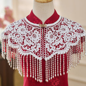 chinese qipao yunjian white cloud collar - Jianxi Hanfu