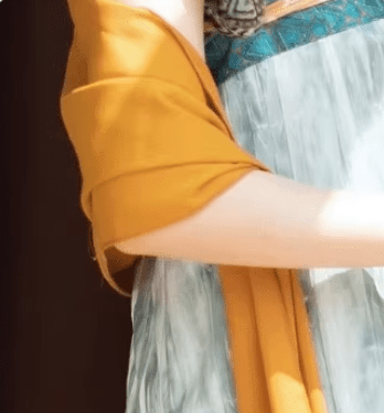 yellow pibo scarf women's clothes - Jianxi Hanfu