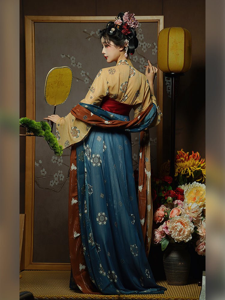 Qixiong Ruqun TangDynasty Summer Dress - Liu Jin Ye Yan - Jianxi Hanfu