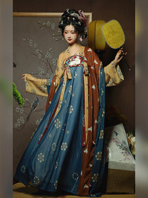 Qixiong Ruqun TangDynasty Summer Dress - Liu Jin Ye Yan - Jianxi Hanfu