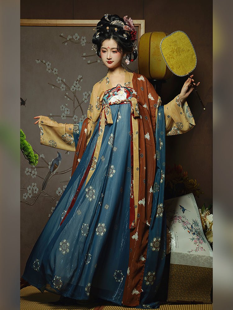 Qixiong Ruqun TangDynasty Summer Dress - Liu Jin Ye Yan - Jianxi Hanfu