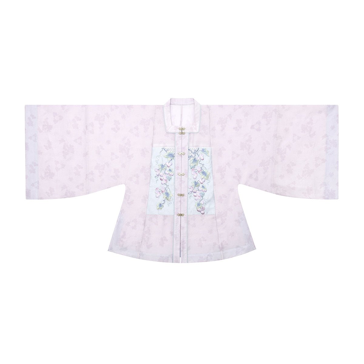 purple round collar hanfu dress women's summer clothes-Jianxi Hanfu