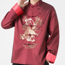 red tang suit hanfu male-Jianxi Hanfu