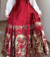 red wedding dress mamianqun - Jianxi Hanfu