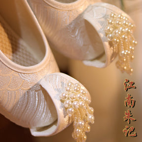 white chinese hanfu shoes hot sale women shoes-Jianxi Hanfu