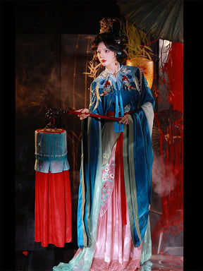 qiyao pink ruqun skirt wei jin dynasty clothing - Jianxi Hanfu