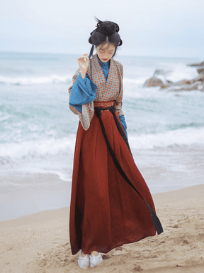 northern wei dynasty clothing blue ru shirt - Jianxi Hanfu