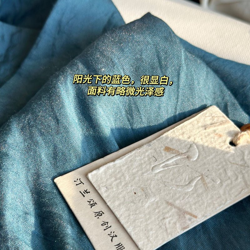 blue shirt northern wei dynasty women's clothing - Jianxi Hanfu