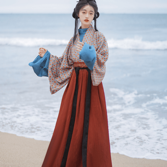 Pink Shirt women's hanfu dress northern wei Dynasty clothing- Jianxi Hanfu
