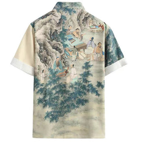 tang suit men's shirt-Jianxi Hanfu