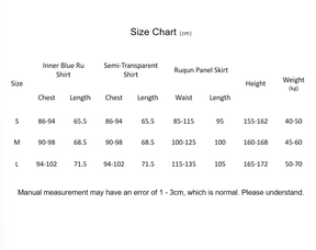 women's northern wei dynasty clothing blue ruqun dress - Jianxi Hanfu