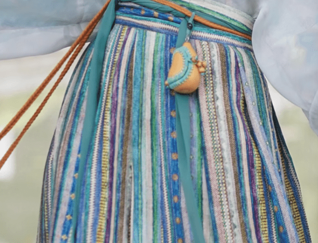 blue green qiyao ruqun borthern wei dynasty hanfu dress - Jianxi Hanfu