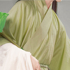 song dynasty men's hanfu green robe - Jianxi Hanfu