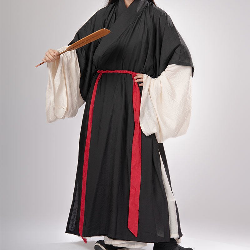 song dynasty men's hanfu cloth black robe - Jianxi Hanfu