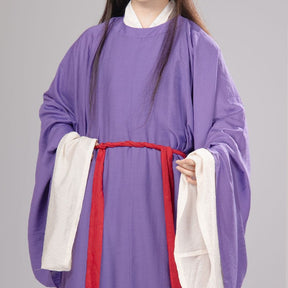 song dynasty cloth shoes men's hanfu purple robe - Jianxi Hanfu