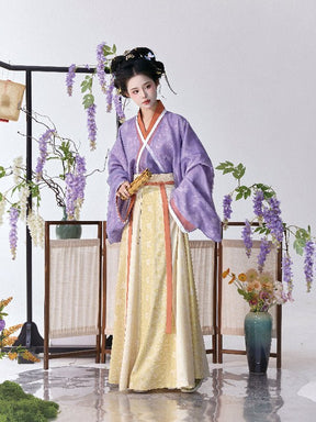 chinese song dynasty cloth shoes women's hanfu purple ru shirt - Jianxi Hanfu