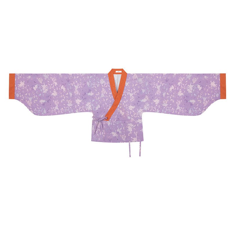 chinese song dynasty cloth shoes women's hanfu pink cross collar shirt - Jianxi Hanfu