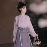 pink hanfu beizi purple ruqun dress song dynasty clothing-Jianxi Hanfu