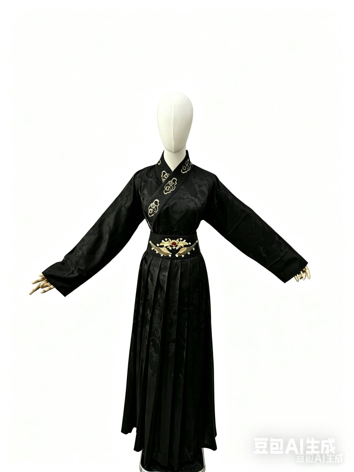 chinese style black hanfu dress - Jianxi Hanfu