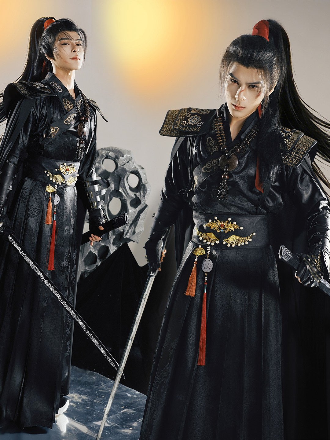 chinese style women's wuxia costume black cloak - Jianxi Hanfu