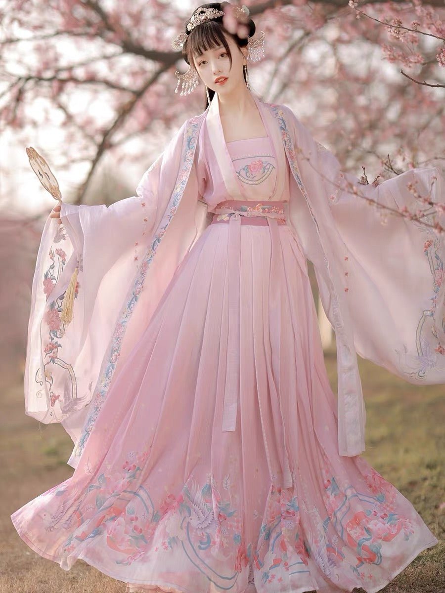 song dynasty clothes xiapei pibo duijin changshan ruqun women's hanfu girls' clothes-Jianxi Hanfu