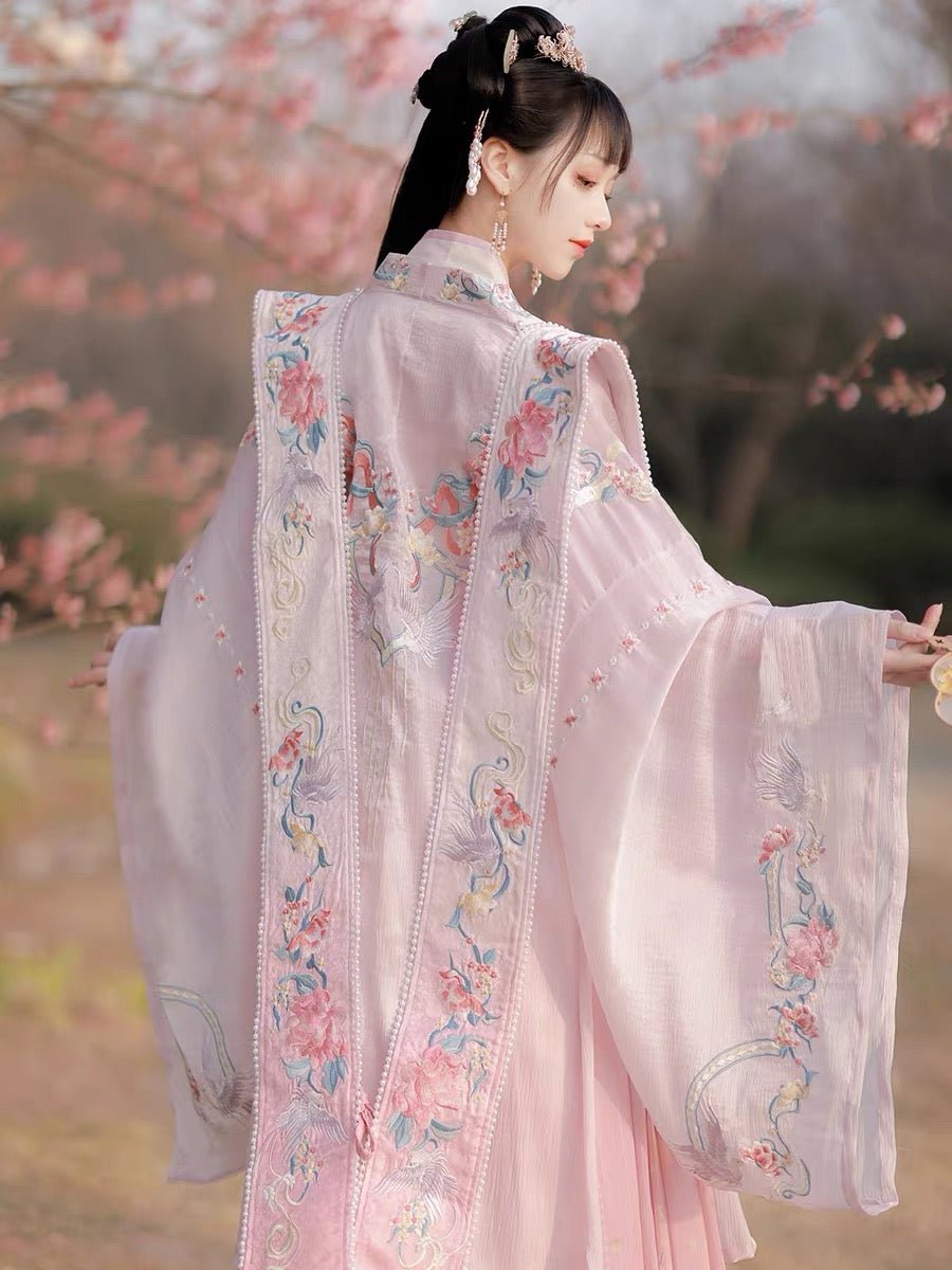 song dynasty clothes xiapei pibo duijin changshan ruqun women's hanfu girls' clothes-Jianxi Hanfu