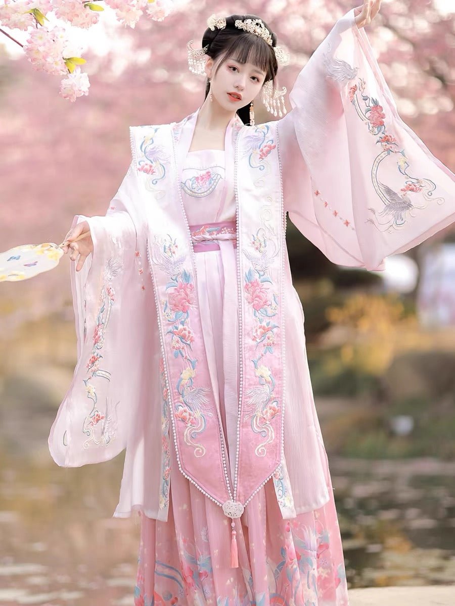 song dynasty clothes xiapei pibo duijin changshan ruqun women's hanfu girls' clothes-Jianxi Hanfu