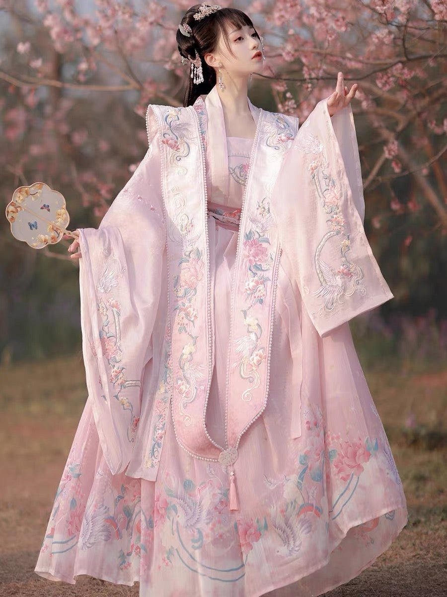 song dynasty clothes xiapei pibo duijin changshan ruqun women's hanfu girls' clothes-Jianxi Hanfu