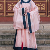 song dynasty men's hanfu pink lanshan robe - Jianxi Hanfu