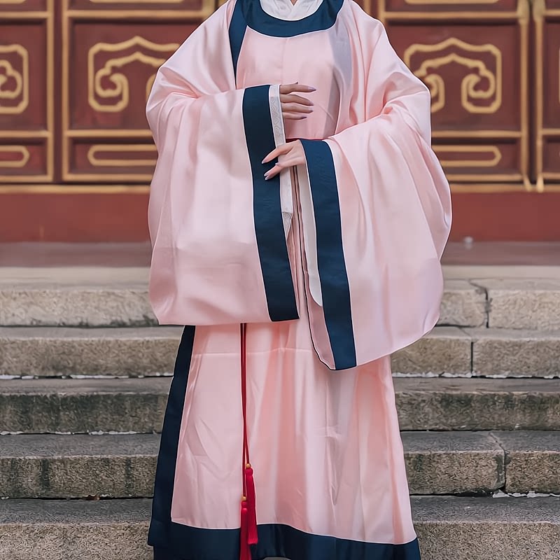 song dynasty men's hanfu pink lanshan robe - Jianxi Hanfu