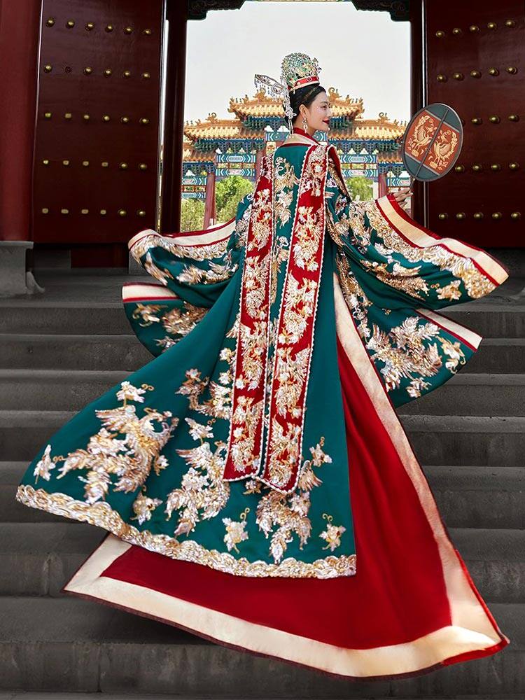 song dynasty women's wedding hanfu dress fengguanxiapei - Jianxi Hanfu