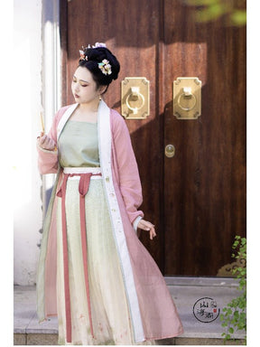 chinese song dynasty women's plus size hanfu green camisole - Jianxi Hanfu