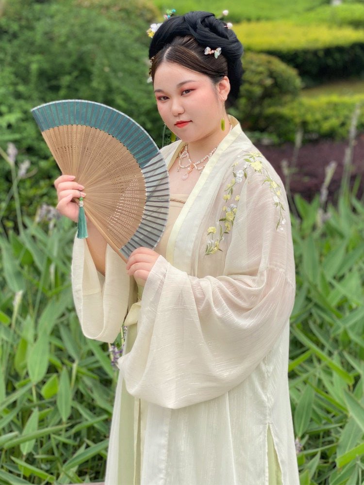 chinese song dynasty women's plus size hanfu green trousers - Jianxi Hanfu