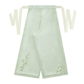 song dynasty women's plus size hanfu cloth green trousers - Jianxi Hanfu