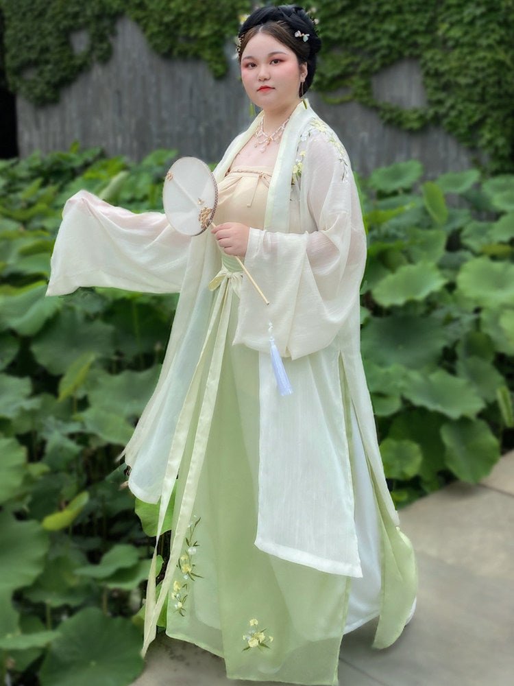 chinese song dynasty women's plus size hanfu yellow camisole - Jianxi Hanfu