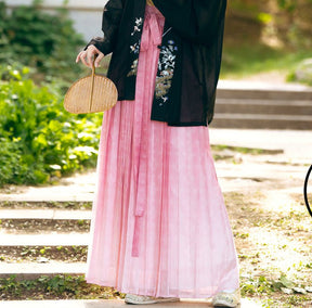 women's plus size hanfu pink baidie skirt ruqun dress - Jianxi Hanfu