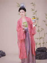 song dynasty women's plus size hanfu pink beizi - Jianxi Hanfu