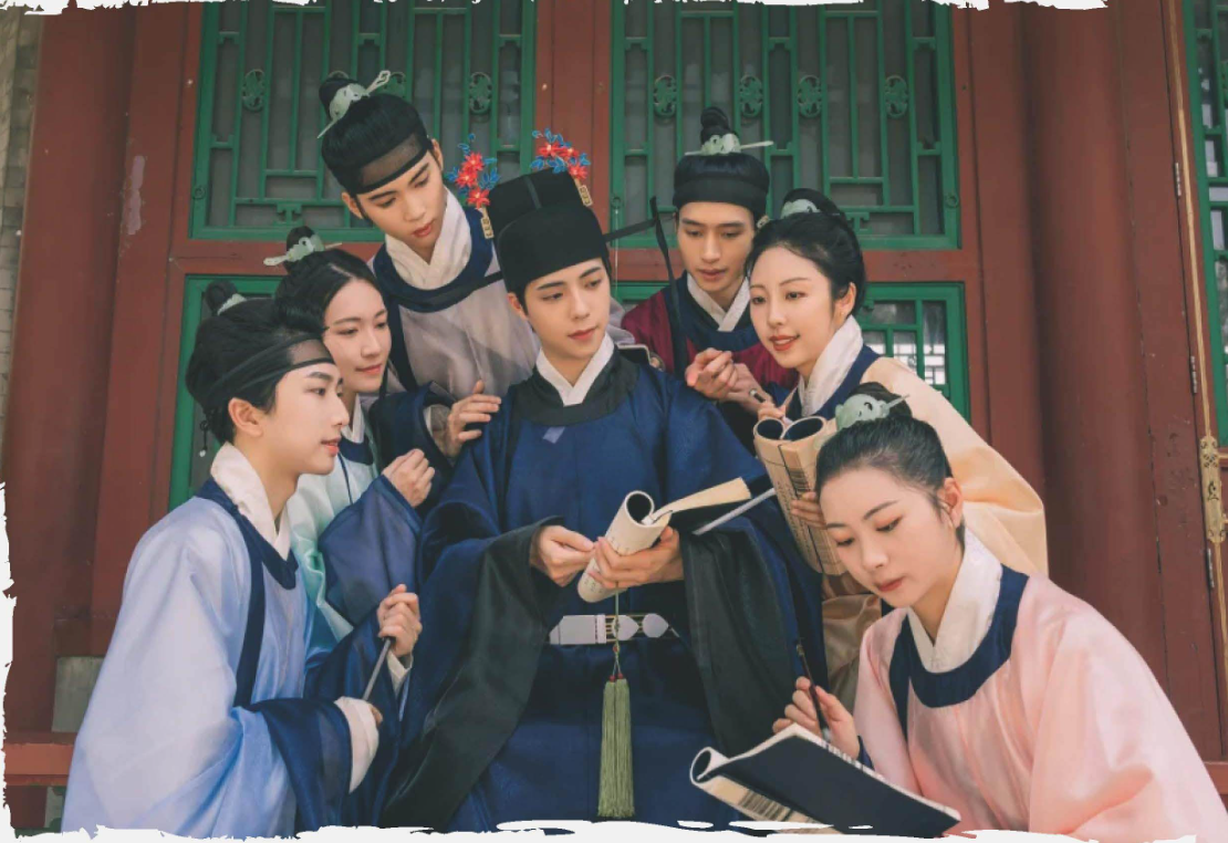 song dynasty men's hanfu cloth lanshan robe - Jianxi Hanfu