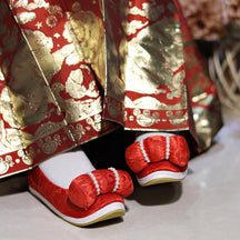 chinese traditional red shoes women's wddding shoes - Jianxi Hanfu