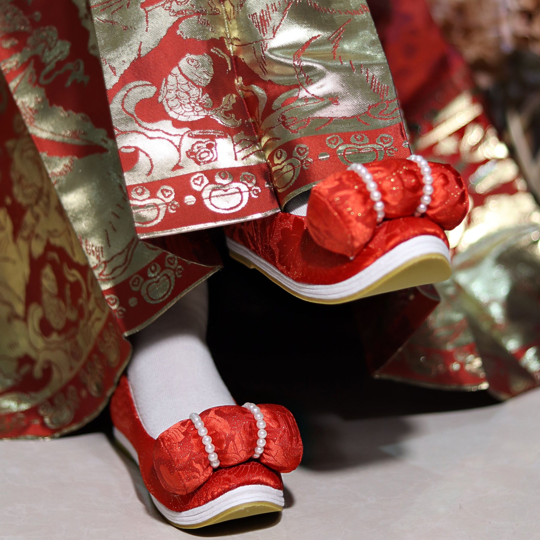 mamianqun shoes women's red hanfu shoes - Jianxi Hanfu